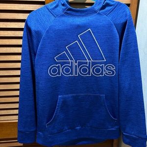 Boys Adidas Blue Hoodie